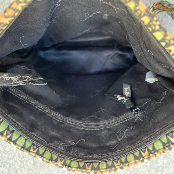 LIKE NEW - Vera Bradley Sierra Stream Hipster Cross Body zipper Blue Brown - Picture 3 of 6